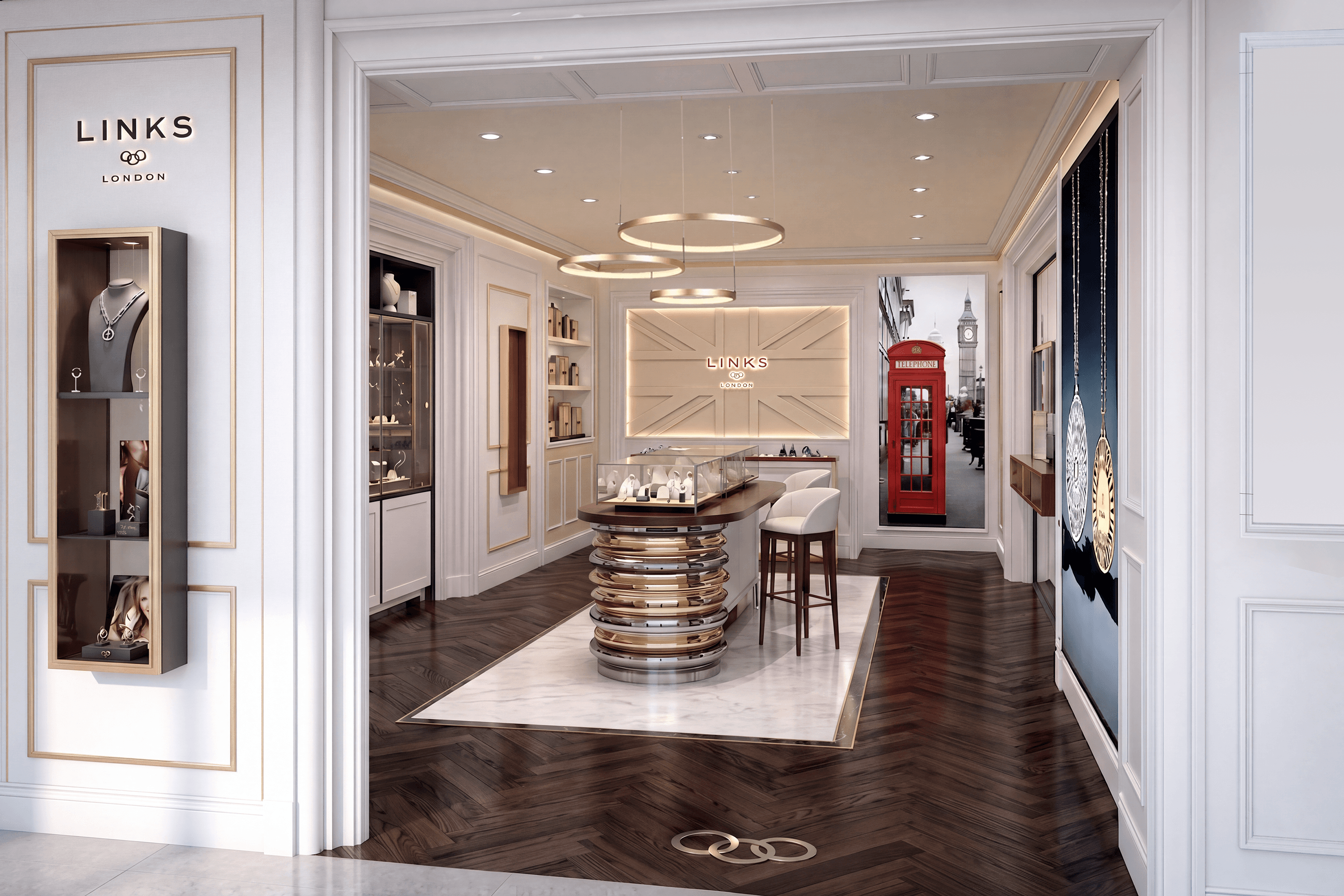 Final store concept for Links of London, Heathrow Terminal 5.